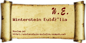 Winterstein Eulália névjegykártya